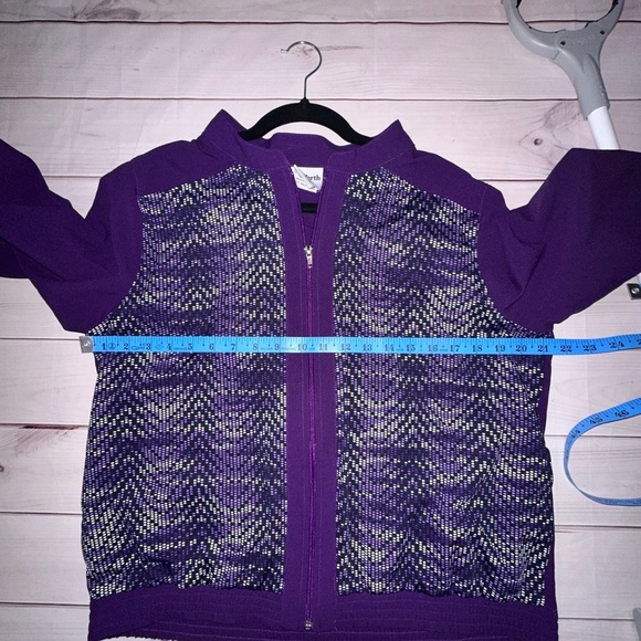 BonWorth Purple Zip-Up Jacket Size SP (Small Petite) Lightweight Vintage - Picture 3 of 6